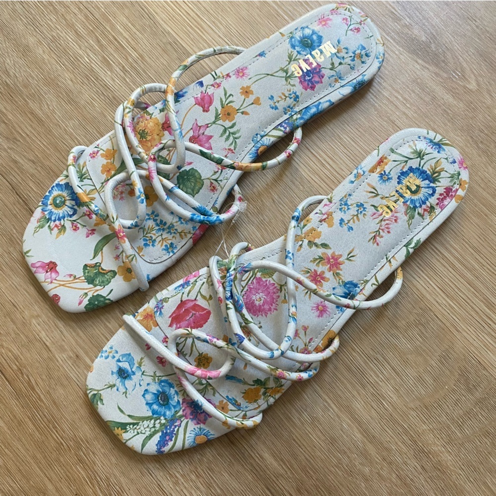 Maeve Botanical Motif Sandals New